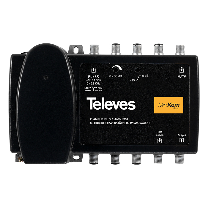 Televes Amplificatore TV Interno 6S 5531 - Basso Consumo, 47-862 MHz, 6 Uscite, Guadagno Regolabile